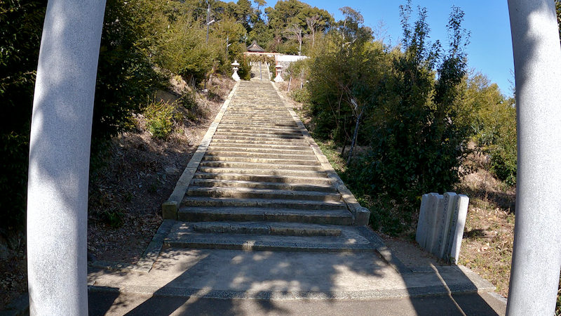 長岡京 走田神社 石段