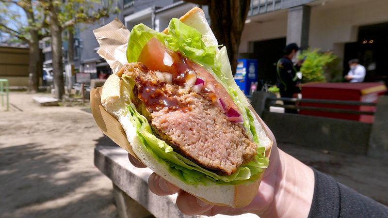 花の木サンドイッチ 和牛ハンバーグサンド 肉